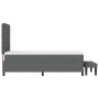 Cama Box Spring con Colchón y Banco Gris Oscuro 90x200 cm Tela de , Camas y somieres - Ref: Foro24-3343961, Precio: 394,00 €,...