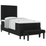 Cama Box Spring con Colchón y Banco Negro 90x200 cm Tela de , Camas y somieres - Ref: Foro24-3343962, Precio: 386,39 €, Descu...