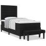 Cama Box Spring con Colchón y Banco Negro 90x200 cm Tela de , Camas y somieres - Ref: Foro24-3343962, Precio: 386,39 €, Descu...