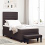 Cama con Somier con Colchón y Banco Marrón Oscuro 90x200 cm Tela de , Camas y somieres - Ref: Foro24-3343963, Precio: 377,35 ...