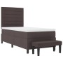 Cama con Somier con Colchón y Banco Marrón Oscuro 90x200 cm Tela de , Camas y somieres - Ref: Foro24-3343963, Precio: 377,35 ...