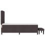 Cama con Somier con Colchón y Banco Marrón Oscuro 90x200 cm Tela de , Camas y somieres - Ref: Foro24-3343963, Precio: 377,35 ...