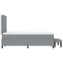 Cama con Canon con Colchón y Banco Gris Claro 120x200 cm Tela de , Camas y somieres - Ref: Foro24-3343981, Precio: 443,82 €, ...