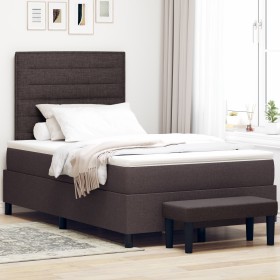 Cama con Somier y Colchón & Banco Marrón Oscuro 120x200 cm Tela de , Camas y somieres - Ref: Foro24-3343984, Precio: 458,98 €...