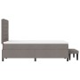 Cama con base con colchón y banco taupe 120x200 cm de tela de , Camas y somieres - Ref: Foro24-3343985, Precio: 443,25 €, Des...