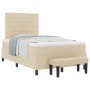 Cama Box Spring con Colchón y Banco Crema 120x200 cm Tela de , Camas y somieres - Ref: Foro24-3343986, Precio: 465,95 €, Desc...