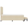 Cama Box Spring con Colchón y Banco Crema 120x200 cm Tela de , Camas y somieres - Ref: Foro24-3343986, Precio: 465,95 €, Desc...