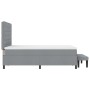Cama con Base con Colchón y Banco Gris Claro 140x200 cm Tela de , Camas y somieres - Ref: Foro24-3343995, Precio: 523,33 €, D...