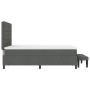 Cama con Box Spring con Colchón y Banco Gris Oscuro 160x200 cm Tela de , Camas y somieres - Ref: Foro24-3344003, Precio: 618,...