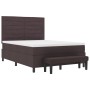 Cama con Base de Resortes con Colchón y Banco Marrón Oscuro 160x200 cm Tela de , Camas y somieres - Ref: Foro24-3344005, Prec...