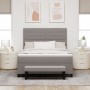 Cama con Estructura con Colchón y Banco Gris 160x200 cm Tela de , Camas y somieres - Ref: Foro24-3344006, Precio: 631,02 €, D...