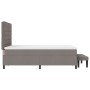 Cama con Estructura con Colchón y Banco Gris 160x200 cm Tela de , Camas y somieres - Ref: Foro24-3344006, Precio: 631,02 €, D...