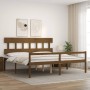 Cama personas mayores cabecero madera marrón miel 200x200 cm de vidaXL, Camas y somieres - Ref: Foro24-3195439, Precio: 180,6...