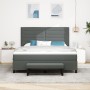 Cama con Box Spring y Colchón Banco Gris Oscuro 180x200 cm Tela de , Camas y somieres - Ref: Foro24-3344010, Precio: 700,87 €...