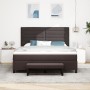 Cama con somier y colchón marrón oscuro 180x200 cm tela de , Camas y somieres - Ref: Foro24-3344012, Precio: 675,64 €, Descue...