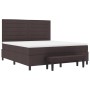 Cama con somier y colchón marrón oscuro 180x200 cm tela de , Camas y somieres - Ref: Foro24-3344012, Precio: 675,64 €, Descue...