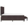Cama con somier y colchón marrón oscuro 180x200 cm tela de , Camas y somieres - Ref: Foro24-3344012, Precio: 675,64 €, Descue...