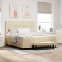 Cama con box spring con colchón y banco crema 180x200 cm tela de , Camas y somieres - Ref: Foro24-3344014, Precio: 678,07 €, ...