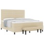 Cama con box spring con colchón y banco crema 180x200 cm tela de , Camas y somieres - Ref: Foro24-3344014, Precio: 678,07 €, ...