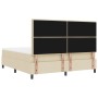 Cama con box spring con colchón y banco crema 180x200 cm tela de , Camas y somieres - Ref: Foro24-3344014, Precio: 678,07 €, ...