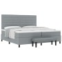 Cama con Somier con Colchón y Banco Gris Claro 200x200 cm Tela de , Camas y somieres - Ref: Foro24-3344016, Precio: 806,03 €,...