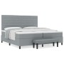 Cama con Somier con Colchón y Banco Gris Claro 200x200 cm Tela de , Camas y somieres - Ref: Foro24-3344016, Precio: 806,03 €,...