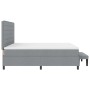 Cama con Somier con Colchón y Banco Gris Claro 200x200 cm Tela de , Camas y somieres - Ref: Foro24-3344016, Precio: 806,03 €,...