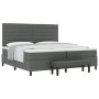 Cama Box Spring con Colchón y Banco Gris Oscuro 200x200 cm Tela de , Camas y somieres - Ref: Foro24-3344017, Precio: 765,37 €...
