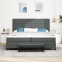 Cama Box Spring con Colchón y Banco Gris Oscuro 200x200 cm Tela de , Camas y somieres - Ref: Foro24-3344017, Precio: 765,37 €...