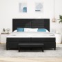 Cama de Base de Caja con Colchón y Banco Negro 200x200 cm Tela de , Camas y somieres - Ref: Foro24-3344018, Precio: 791,88 €,...
