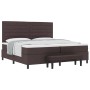 Cama con Base de Resortes con Colchón & Banco Marrón Oscuro 200x200 cm Tela de , Camas y somieres - Ref: Foro24-3344019, Prec...