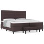 Cama con Base de Resortes con Colchón & Banco Marrón Oscuro 200x200 cm Tela de , Camas y somieres - Ref: Foro24-3344019, Prec...