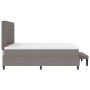 Cama Box Spring con Colchón y Banco Gris 200x200 cm Tela de , Camas y somieres - Ref: Foro24-3344020, Precio: 805,44 €, Descu...