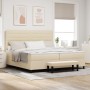 Cama con Somier con Colchón y Banco Color Crema 200x200 cm Tela de , Camas y somieres - Ref: Foro24-3344021, Precio: 740,85 €...
