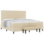 Cama con Somier con Colchón y Banco Color Crema 200x200 cm Tela de , Camas y somieres - Ref: Foro24-3344021, Precio: 740,85 €...