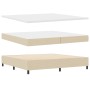 Cama con Somier con Colchón y Banco Color Crema 200x200 cm Tela de , Camas y somieres - Ref: Foro24-3344021, Precio: 740,85 €...