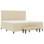 Cama con Somier con Colchón y Banco Color Crema 200x200 cm Tela de , Camas y somieres - Ref: Foro24-3344021, Precio: 740,85 €...