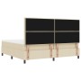 Cama con Somier con Colchón y Banco Color Crema 200x200 cm Tela de , Camas y somieres - Ref: Foro24-3344021, Precio: 740,85 €...