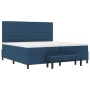 Cama Box Spring con Colchón y Banco Azul 200x200 cm Tela de , Camas y somieres - Ref: Foro24-3344022, Precio: 839,34 €, Descu...