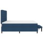 Cama Box Spring con Colchón y Banco Azul 200x200 cm Tela de , Camas y somieres - Ref: Foro24-3344022, Precio: 839,34 €, Descu...