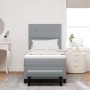 Cama con somier con colchón y banco gris claro 100x200 cm tela de , Camas y somieres - Ref: Foro24-3344044, Precio: 378,55 €,...