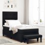 Cama con somier con colchón y banco negro 100x200 cm tela de , Camas y somieres - Ref: Foro24-3344046, Precio: 380,99 €, Desc...