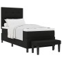 Cama con somier con colchón y banco negro 100x200 cm tela de , Camas y somieres - Ref: Foro24-3344046, Precio: 380,99 €, Desc...
