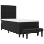 Cama con somier con colchón y banco negro 100x200 cm tela de , Camas y somieres - Ref: Foro24-3344046, Precio: 380,99 €, Desc...
