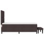Cama con somier con colchón & banco marrón oscuro 100x200 cm tela de , Camas y somieres - Ref: Foro24-3344047, Precio: 408,44...