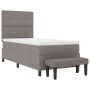 Cama con Somier con Colchón y Banco Taupe 100x200 cm Tela de , Camas y somieres - Ref: Foro24-3344048, Precio: 415,90 €, Desc...