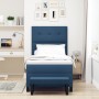Cama Box Spring con Colchón y Banco Azul 100x200 cm Tela de , Camas y somieres - Ref: Foro24-3344050, Precio: 414,52 €, Descu...