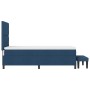 Cama Box Spring con Colchón y Banco Azul 100x200 cm Tela de , Camas y somieres - Ref: Foro24-3344050, Precio: 414,52 €, Descu...