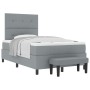 Cama con Base de Resortes con Colchón y Banco Gris Claro 120x200 cm Tela de , Camas y somieres - Ref: Foro24-3344058, Precio:...