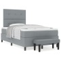 Cama con Base de Resortes con Colchón y Banco Gris Claro 120x200 cm Tela de , Camas y somieres - Ref: Foro24-3344058, Precio:...